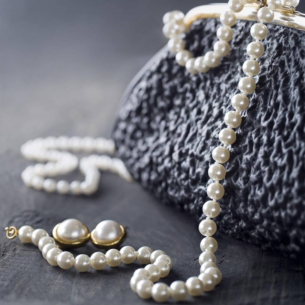 Imitation Pearl Purse Strap